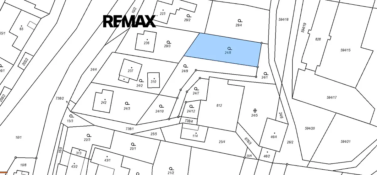 Prodej stavebního pozemku 606 m²