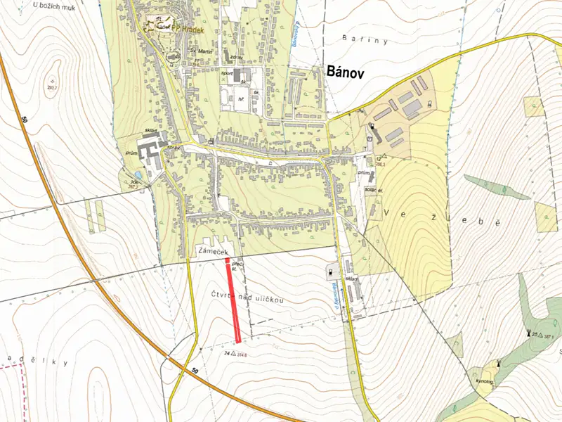 Prodej pole 3736 m², Bánov – náhled fotky 2