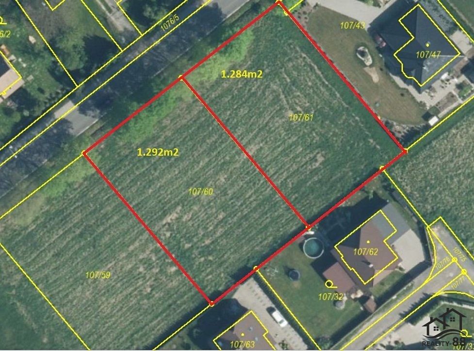 Prodej stavebního pozemku 1292 m²