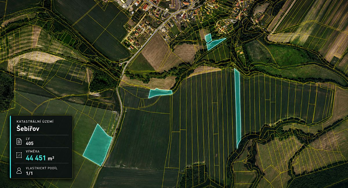 Prodej pole 44451 m²