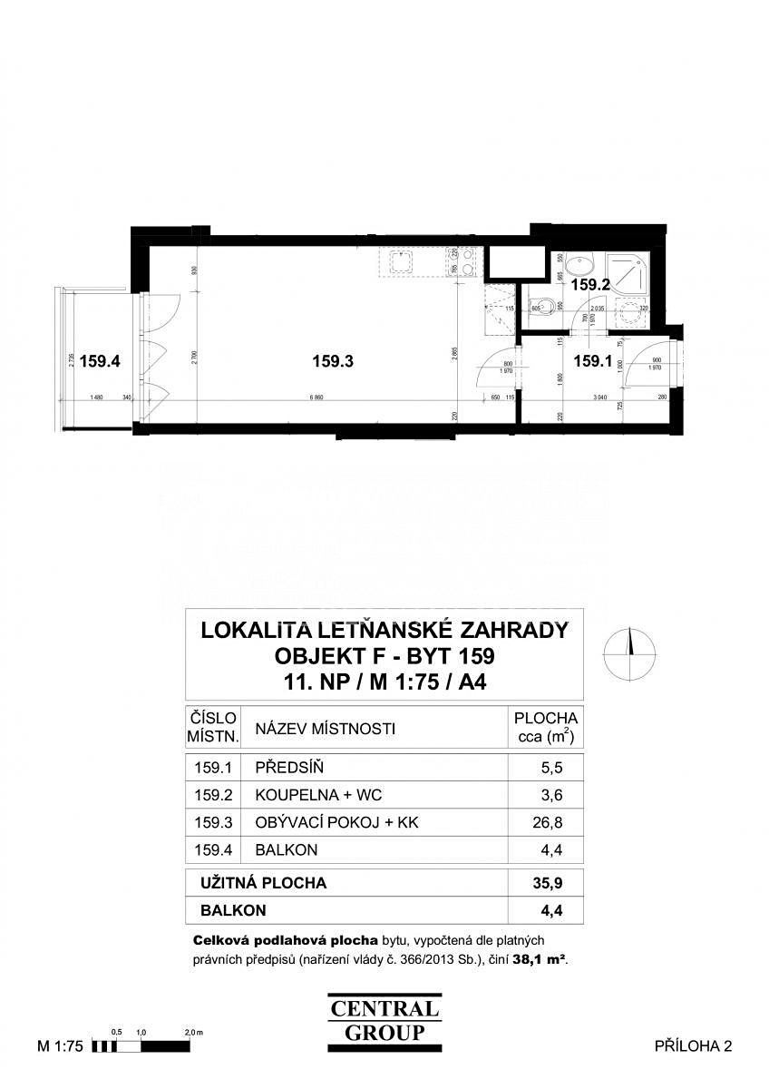 Prodej bytu 1+kk 38 m² – fotografie 5