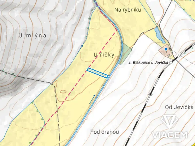 Prodej pole 1714 m², Biskupice – náhled fotky 3