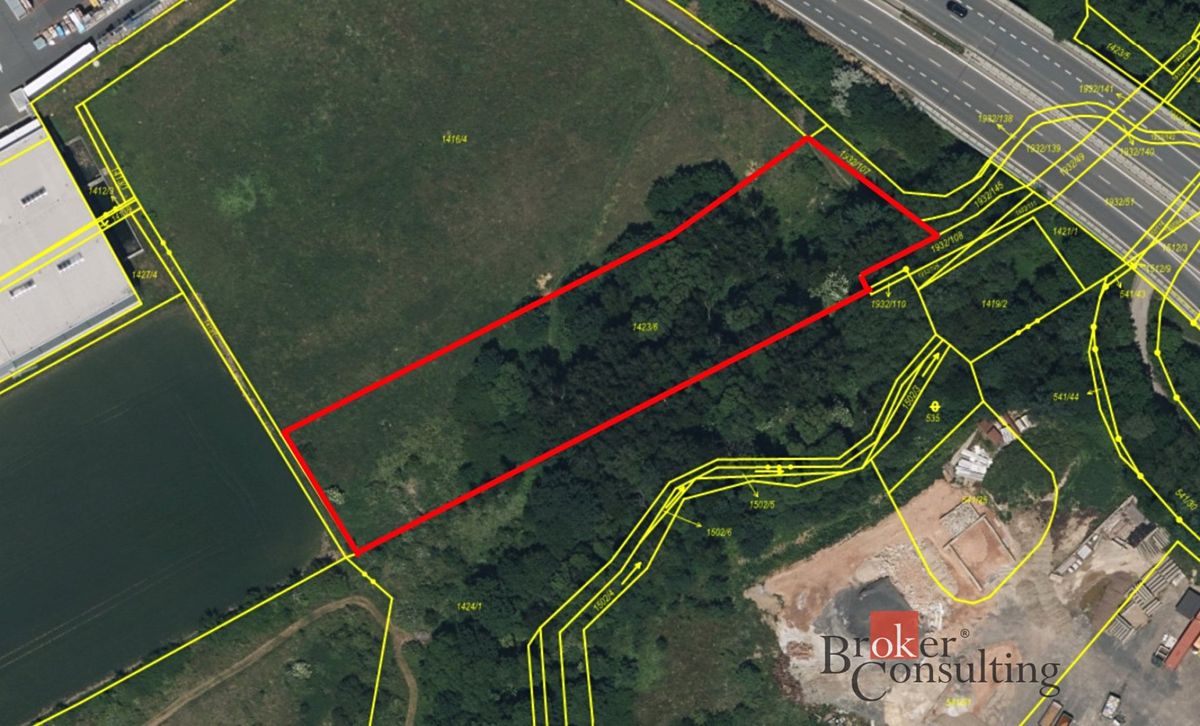 Prodej komerčního pozemku 4386 m², Plzeň – fotka 1 z 3