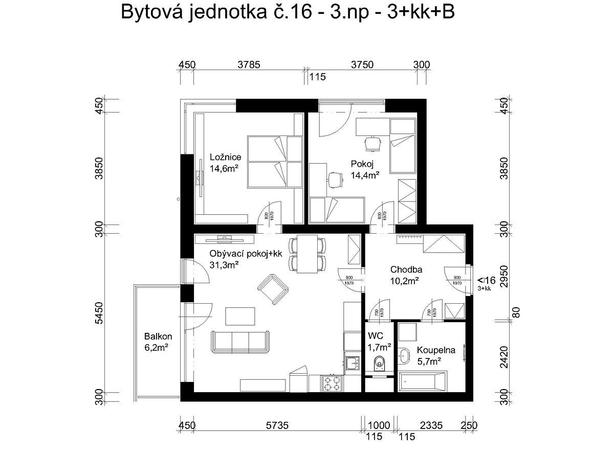 Prodej bytu 3+kk 78 m² – fotografie 2