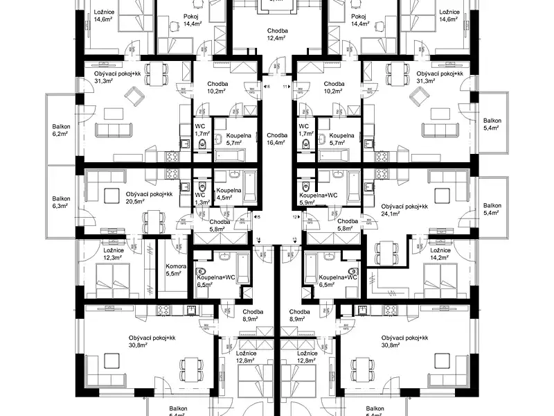 Prodej bytu 3+kk 78 m², Lanškroun – náhled fotky 3