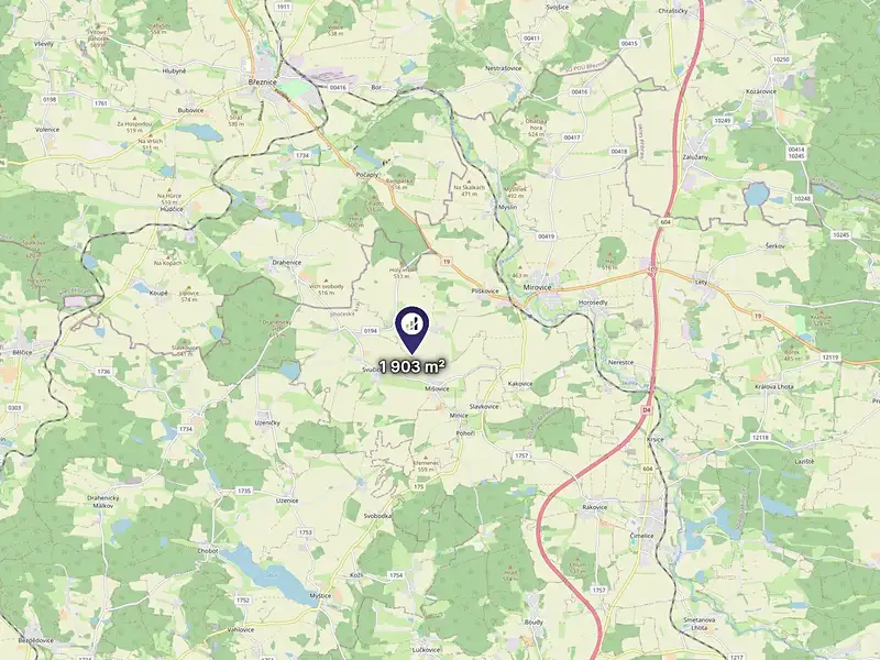 Prodej pole 1903 m², Mirovice – náhled fotky 3