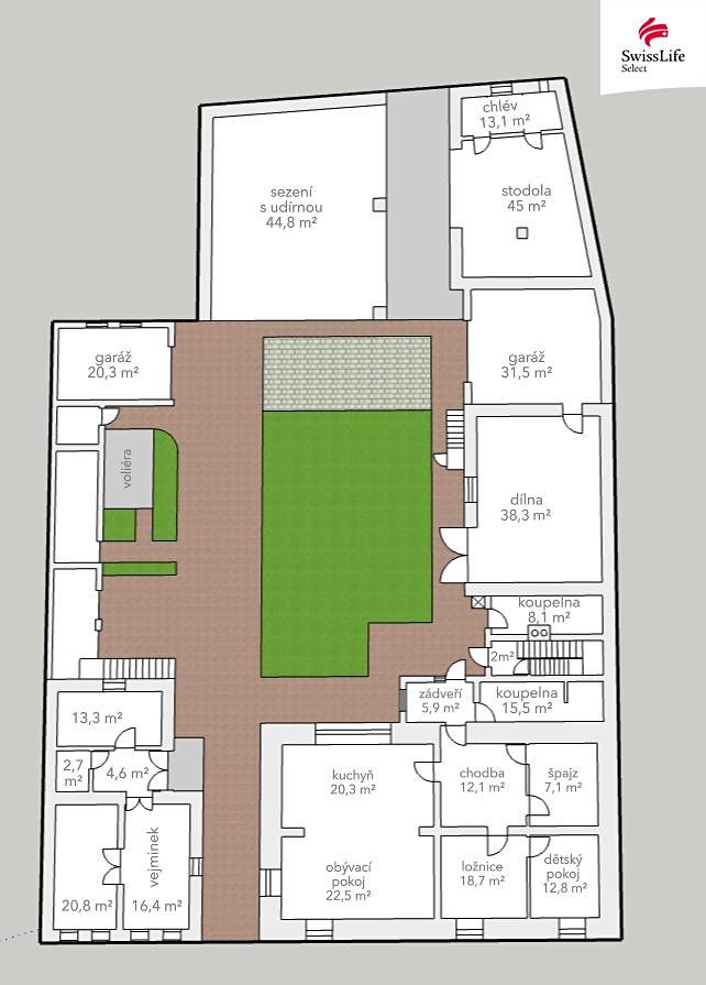 Prodej rodinného domu 550 m², pozemek 2537 m² – fotografie 4