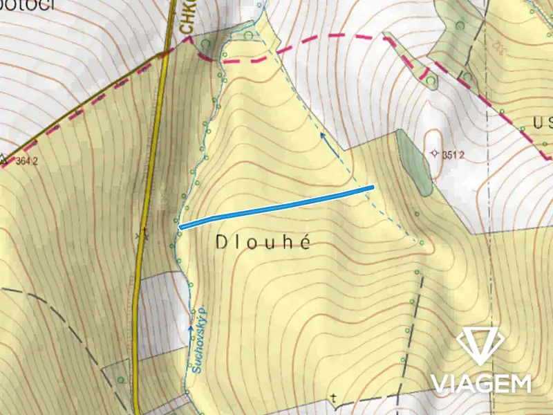 Prodej pole 1677 m², Suchov – náhled fotky 3