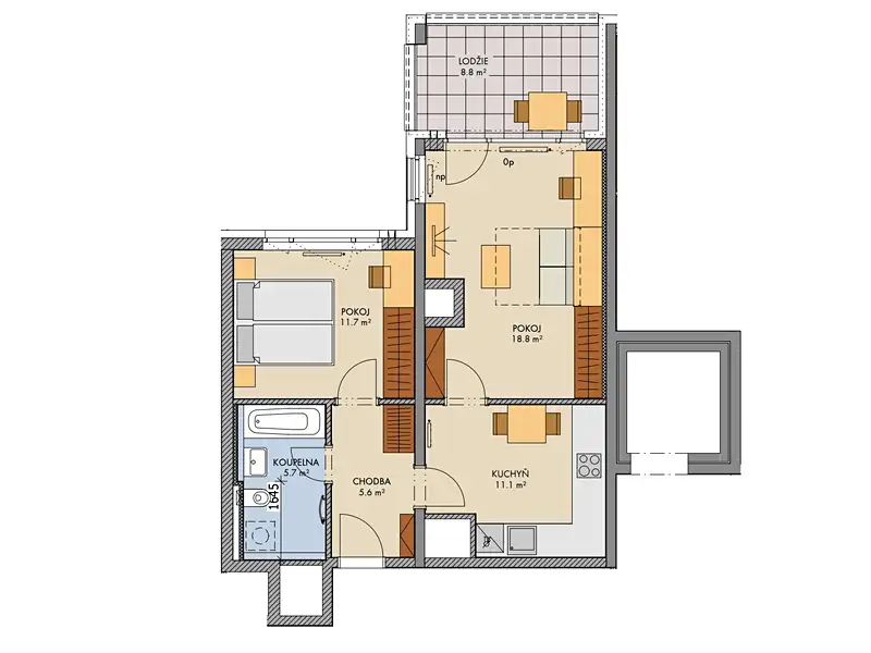 Prodej bytu 2+1 56 m², Praha – náhled fotky 2