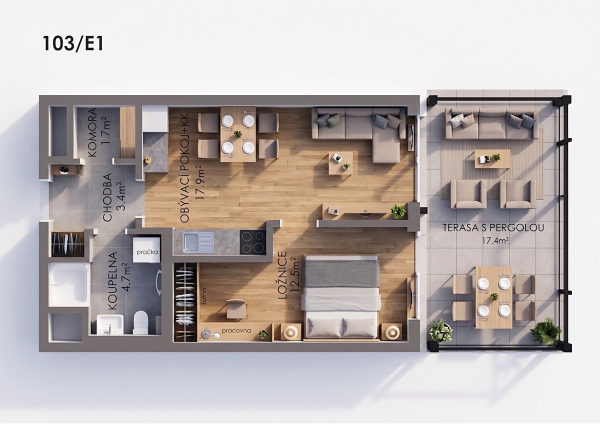 Prodej bytu 2+kk 43 m² – fotografie 3