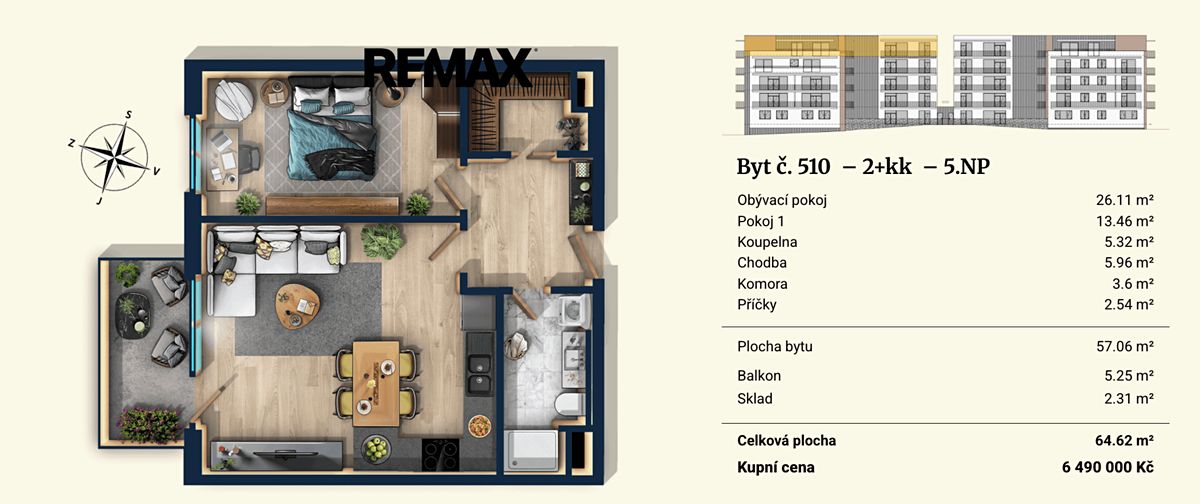 Prodej bytu 2+kk 57 m² – fotografie 5