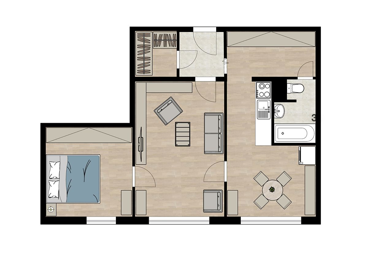 Prodej bytu 2+1 62 m² – fotografie 3