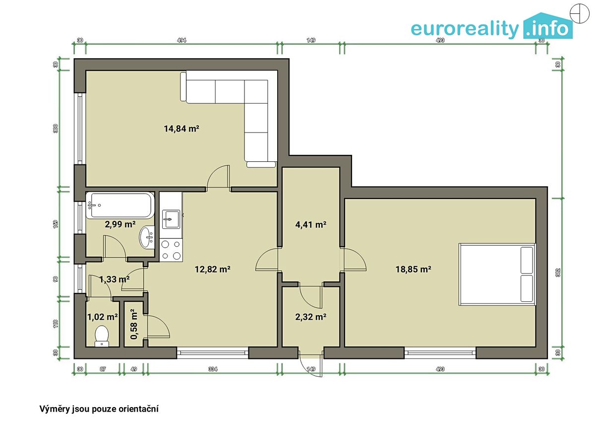 Prodej bytu 2+1 60 m² – fotografie 5