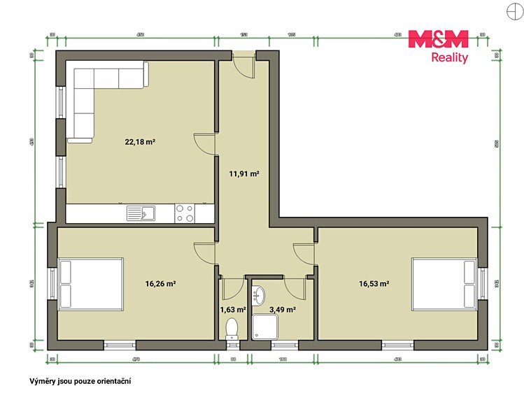 Квартира 3+kk на продаж, 72 м² (6 з 30)