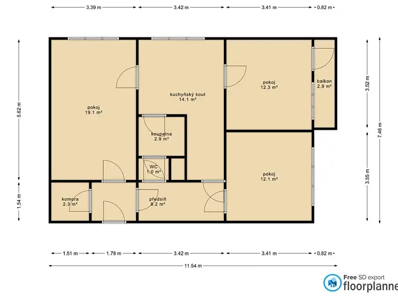Prodej bytu 3+1 71 m², Praha – náhled fotky 2