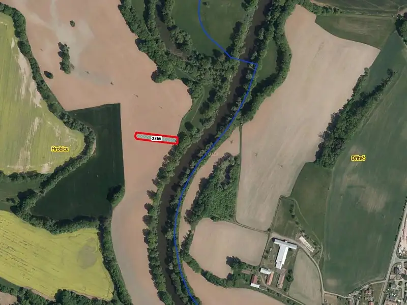 Prodej pole 2419 m², Hrobice – náhled fotky 3