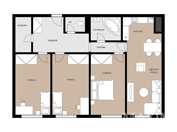Квартира 4+kk на продаж, 82 м² (29 з 29)