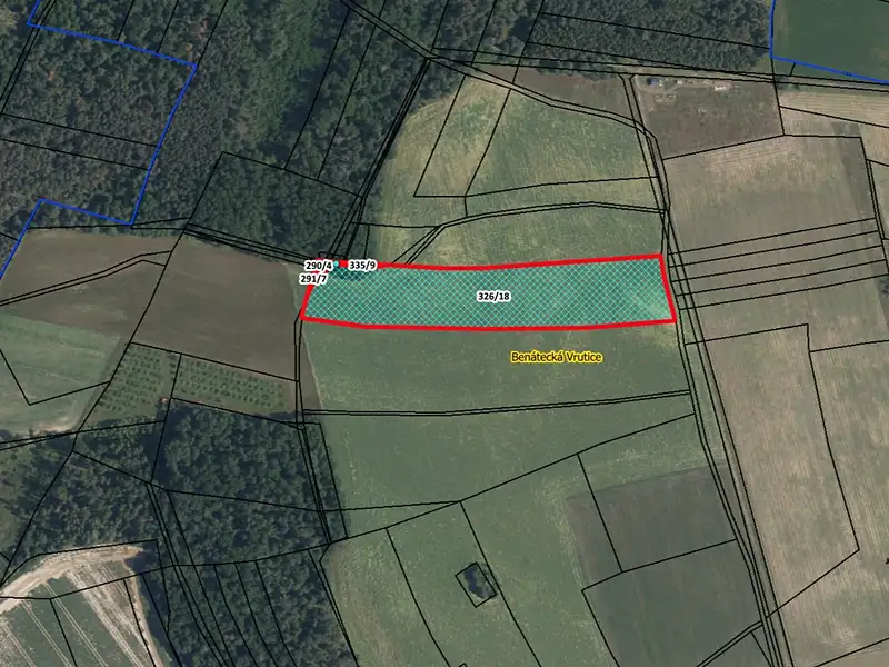 Prodej pole 15894 m², Milovice – náhled fotky 1