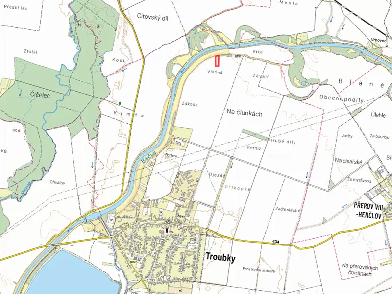 Prodej pole 2892 m², Troubky – náhled fotky 2