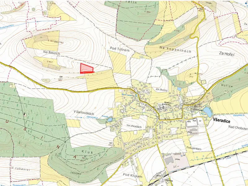 Prodej pole 11676 m², Všeradice – náhled fotky 2