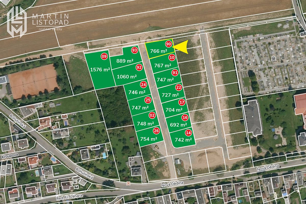 Prodej stavebního pozemku 766 m² – fotografie 2
