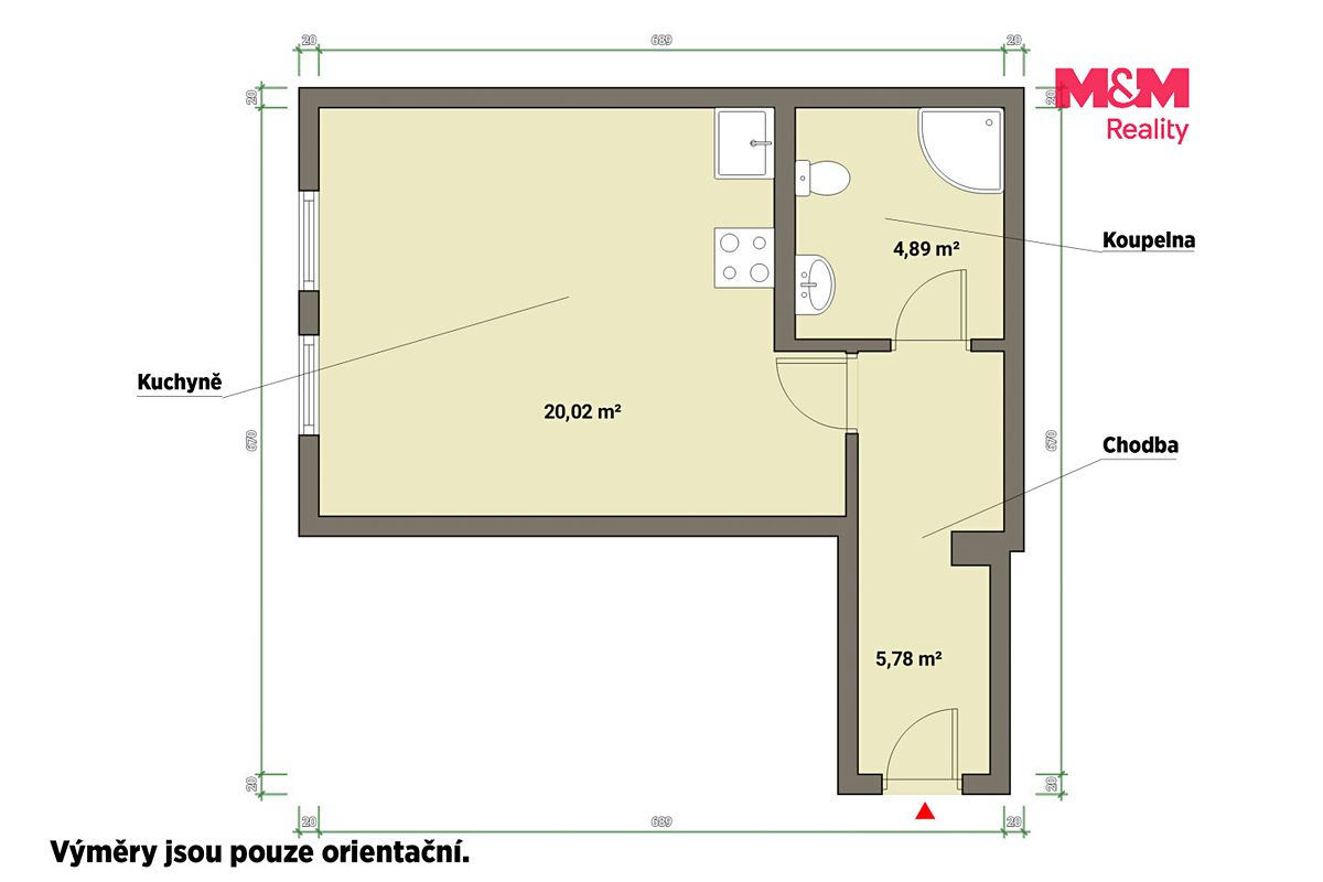 Pronájem bytu 1+kk 30 m² – fotografie 5
