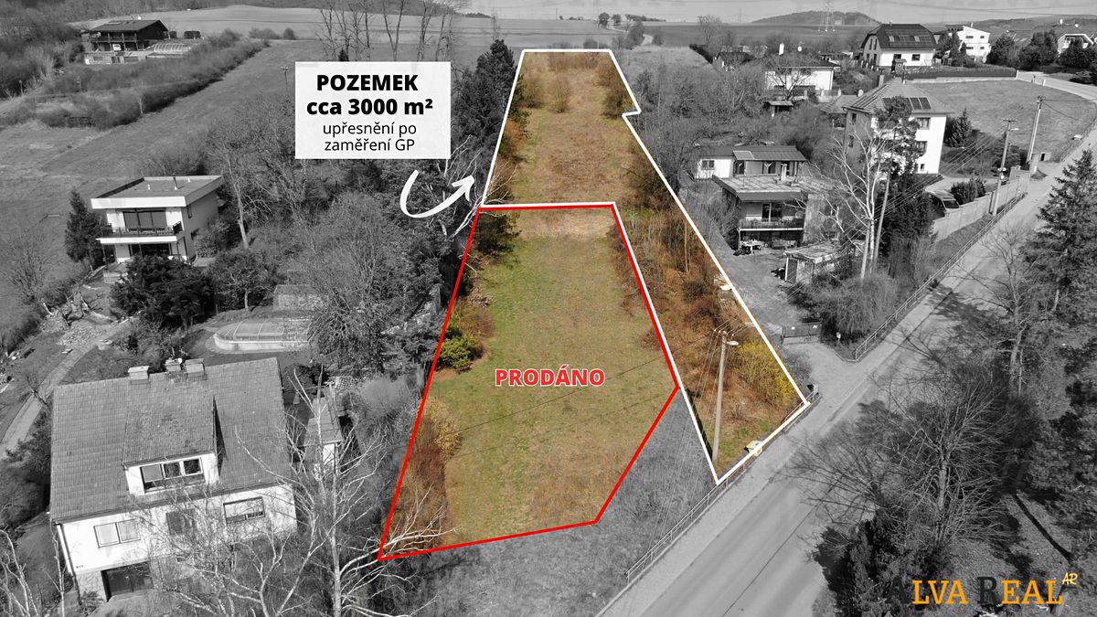 Prodej stavebního pozemku 3000 m², Veverská Bítýška – fotka 1 z 3