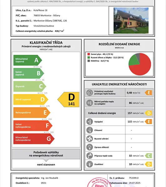 Prodej rodinného domu 387 m², pozemek 1349 m², Morkovice-Slížany – náhled fotky 3