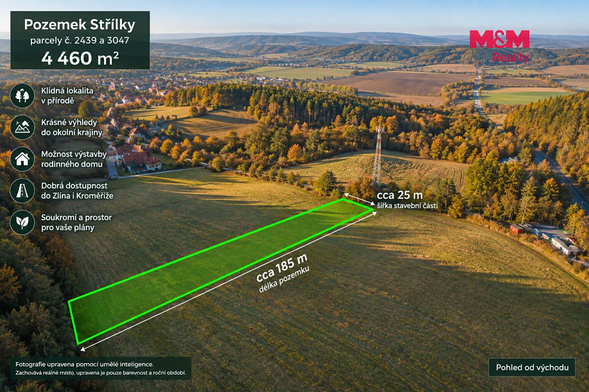 Prodej stavebního pozemku 4460 m² – fotografie 2