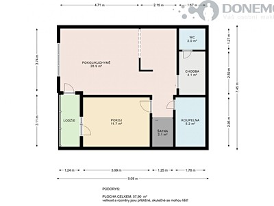 Квартира 2+kk в оренду, 57 м² (3 з 22)