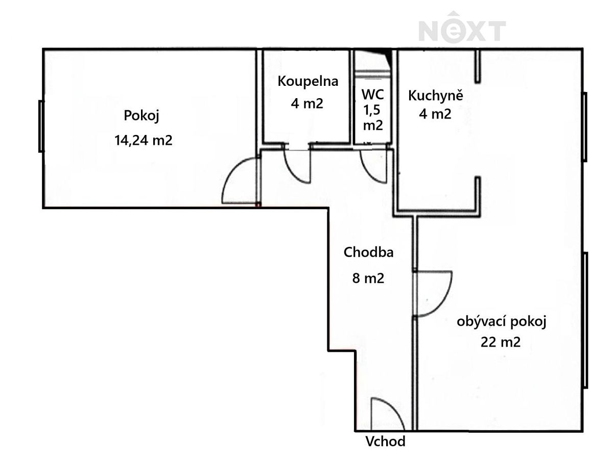 Pronájem bytu 2+kk 53 m² – fotografie 2