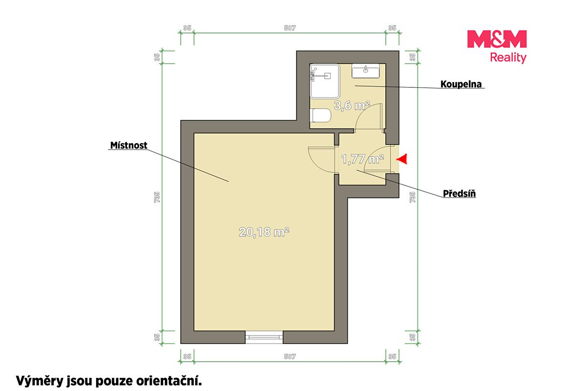 Prodej bytu 1+kk 26 m² – fotografie 2