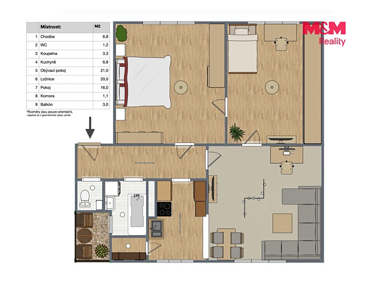 Wohnung 3+1 zum Kauf, 94 m² (18 von 20)