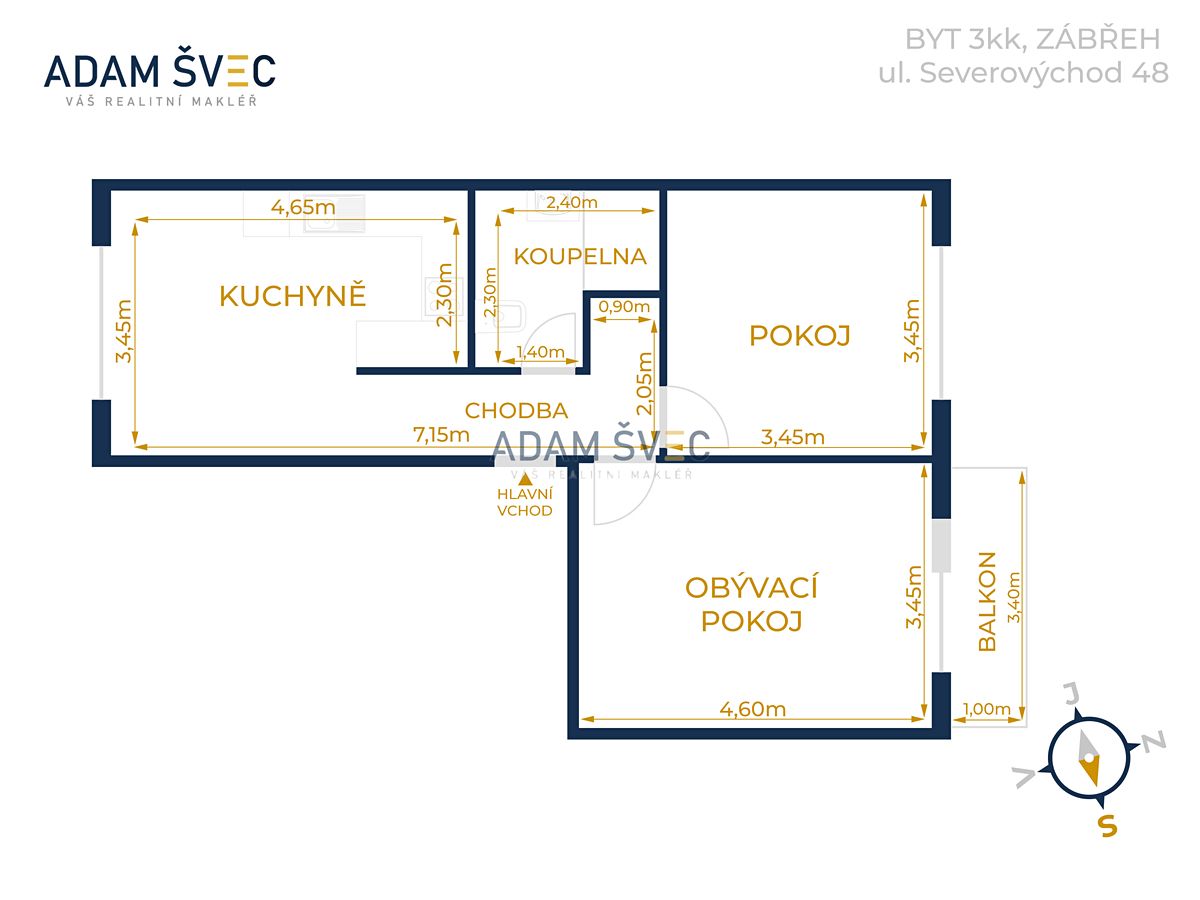 Prodej bytu 2+1 55 m² – fotografie 2