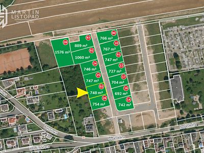 Prodej stavebního pozemku 748 m²