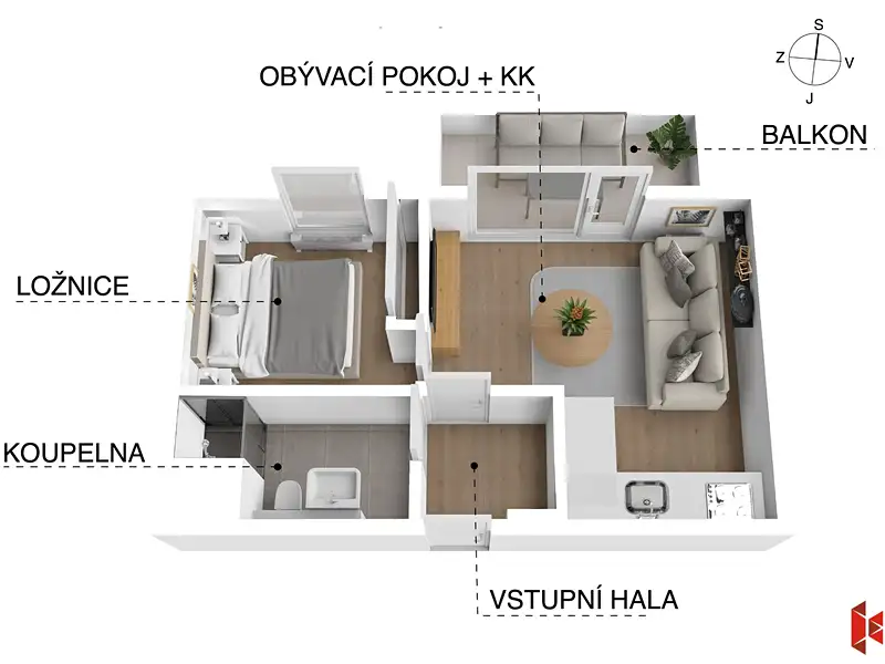 Prodej bytu 2+kk 33 m², Praha – náhled fotky 3