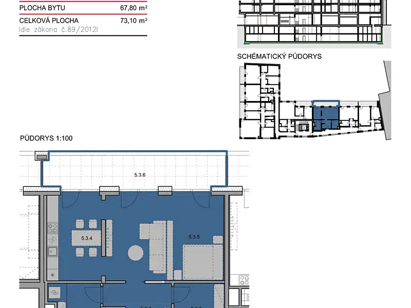 Pronájem bytu 2+kk 72 m², Brno – náhled fotky 2