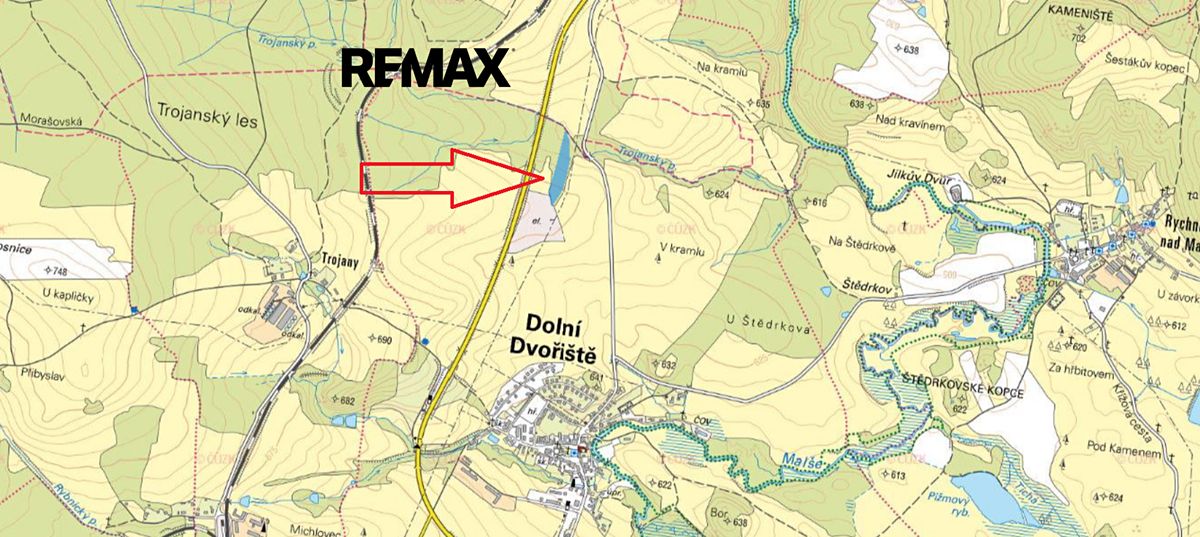 Prodej lesa 15364 m², Dolní Dvořiště – fotka 1 z 3