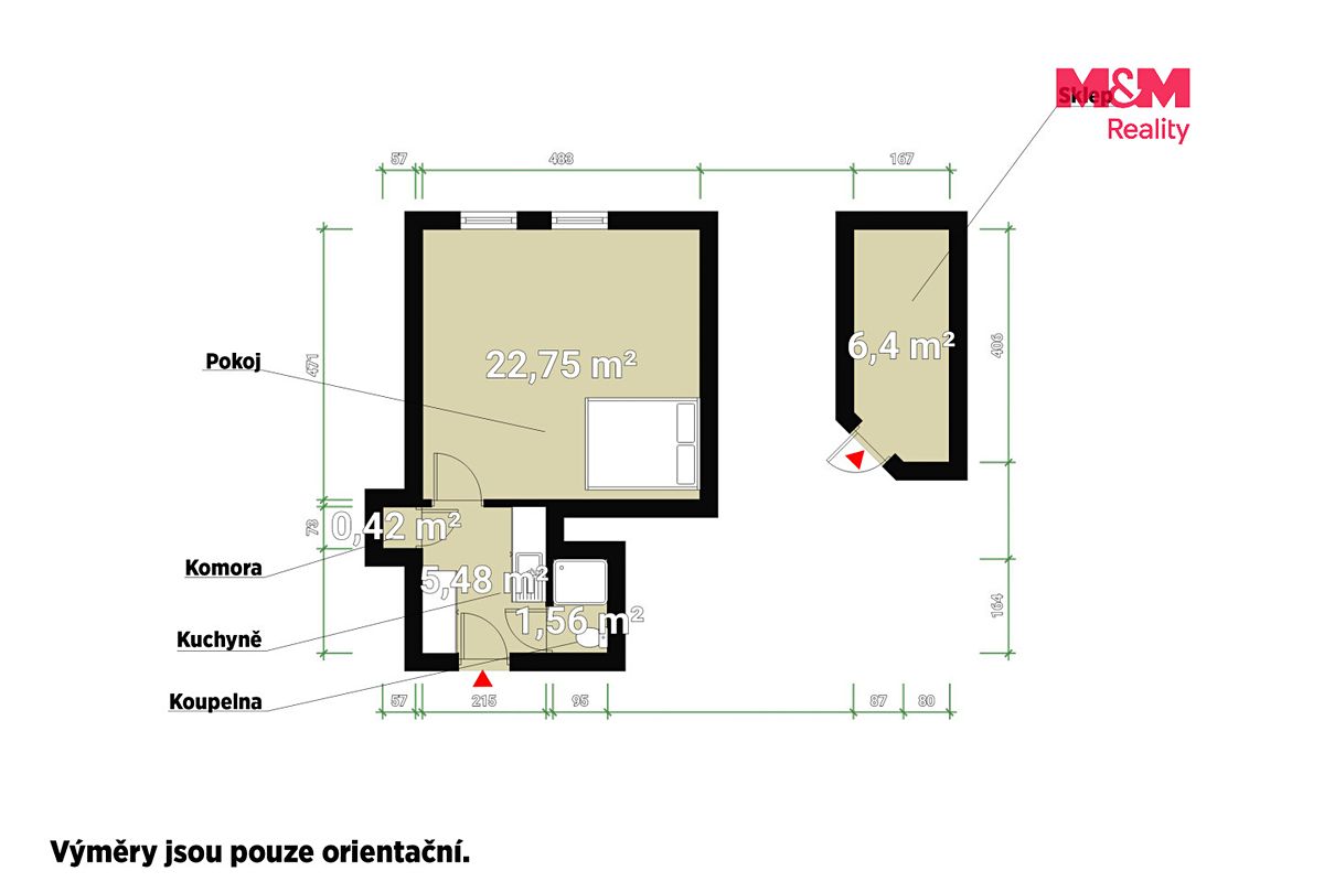 Prodej bytu 1+kk 30 m² – fotografie 3
