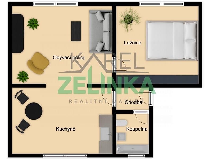 Pronájem bytu 2+1 55 m² – fotografie 5