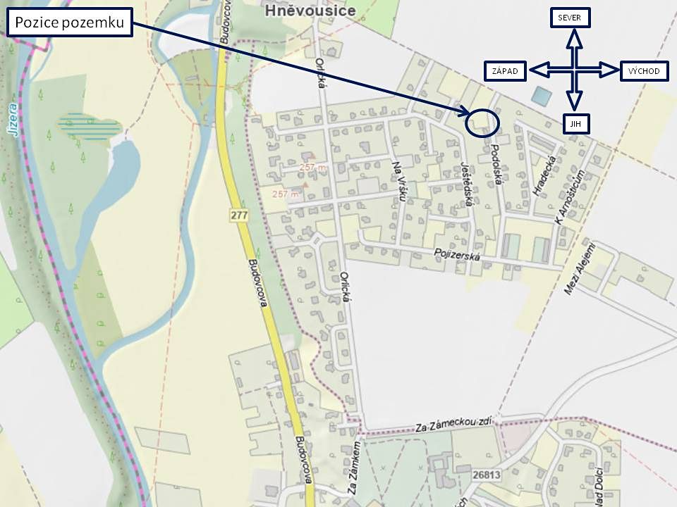 Prodej stavebního pozemku 601 m², Mnichovo Hradiště – fotka 1 z 3