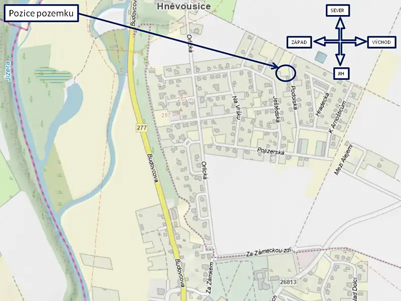 Prodej stavebního pozemku 601 m², Mnichovo Hradiště – náhled fotky 1