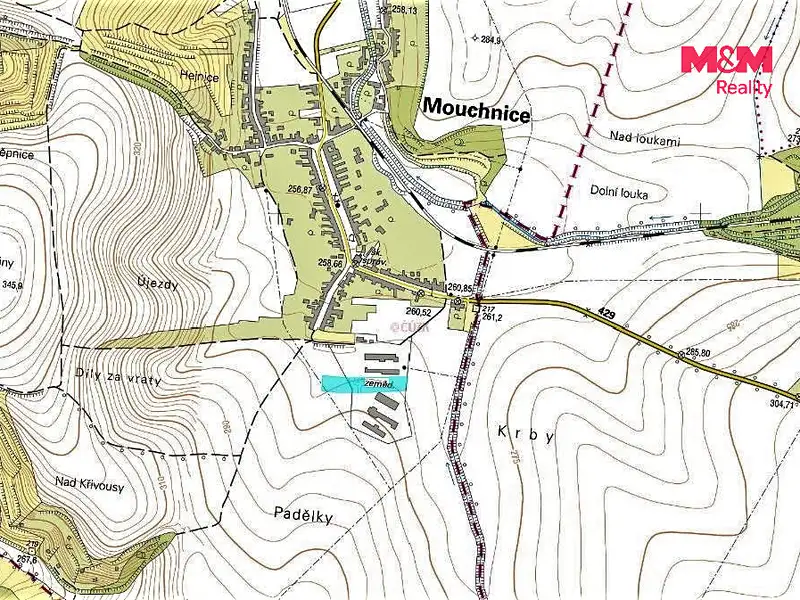 Prodej komerčního pozemku 5736 m², Mouchnice – náhled fotky 2