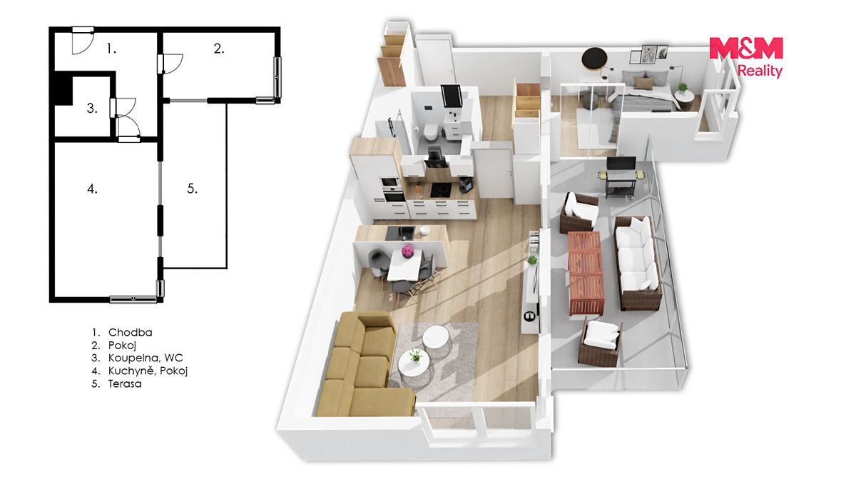 Prodej bytu 2+kk 64 m² – fotografie 3