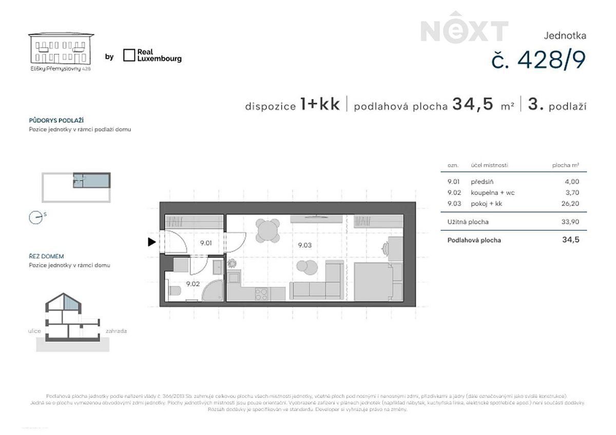 Prodej bytu 1+kk 34 m² – fotografie 5