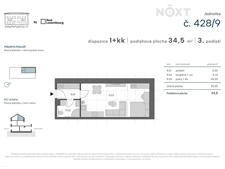 Wohnung 1+kk zum Kauf, 34 m² (5 von 13)