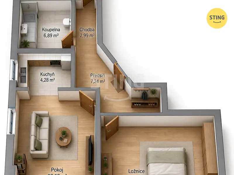 Prodej bytu 2+kk 70 m², Šumperk – náhled fotky 2