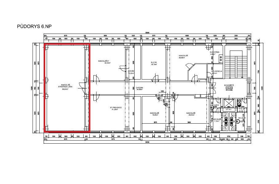Pronájem kanceláře 70 m² – fotografie 3