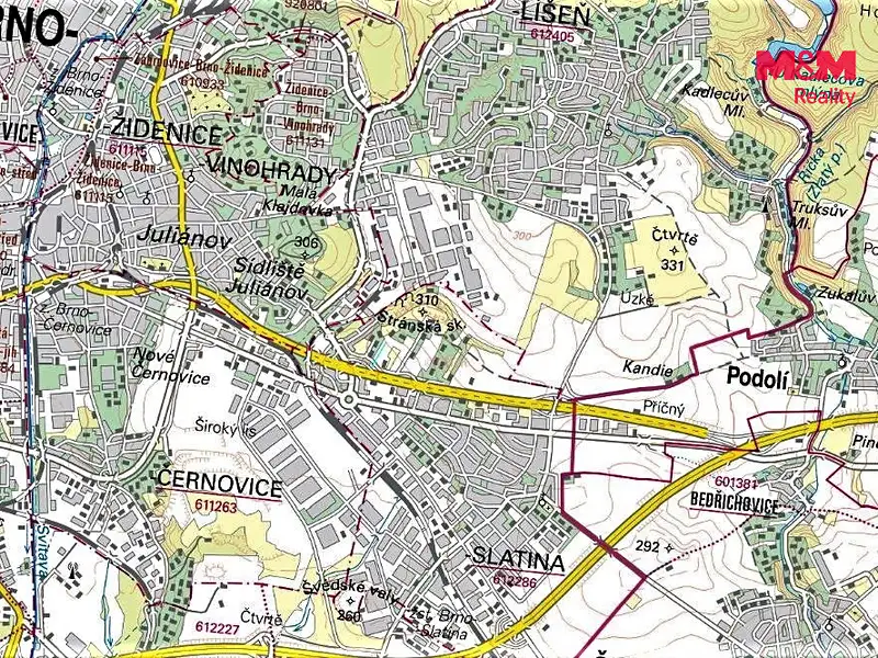 Prodej pole 1652 m², Brno – náhled fotky 3