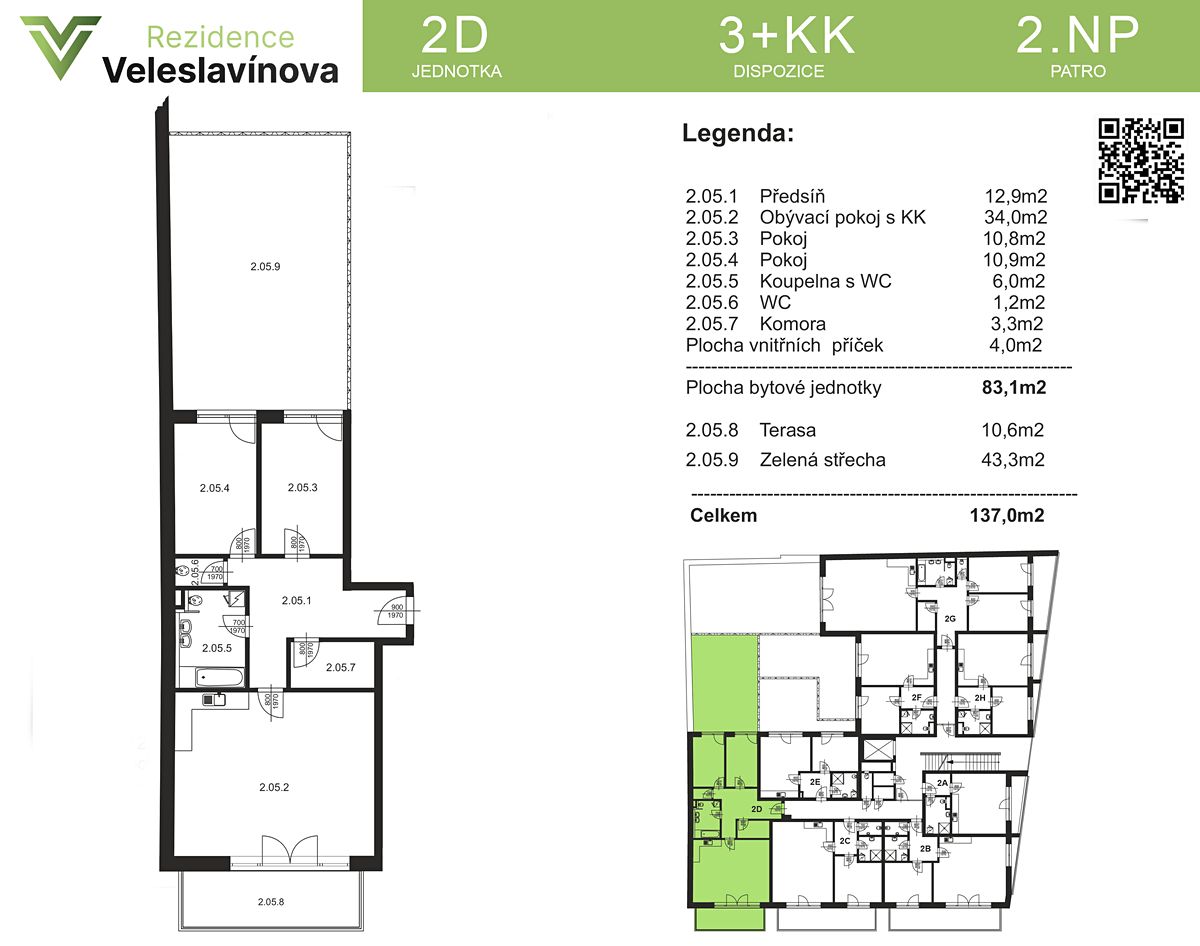 Prodej bytu 3+kk 83 m² – fotografie 2